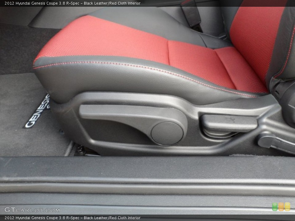 Black Leather/Red Cloth Interior Front Seat for the 2012 Hyundai Genesis Coupe 3.8 R-Spec #61751919
