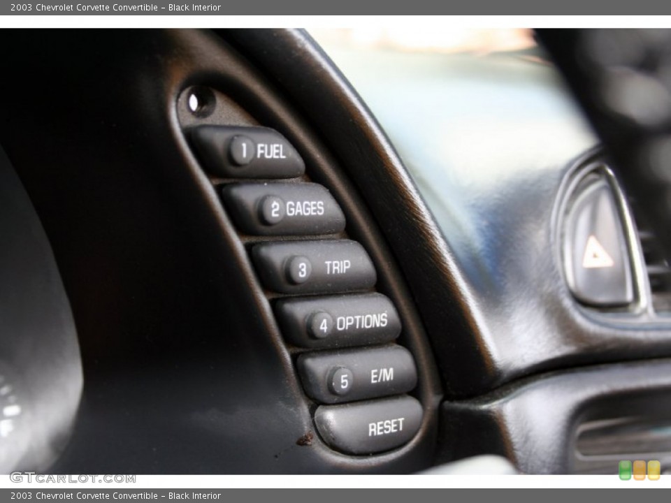 Black Interior Controls for the 2003 Chevrolet Corvette Convertible #61754861