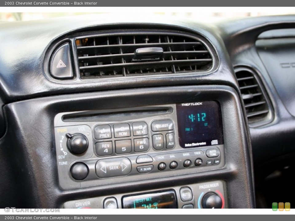 Black Interior Audio System for the 2003 Chevrolet Corvette Convertible #61754866