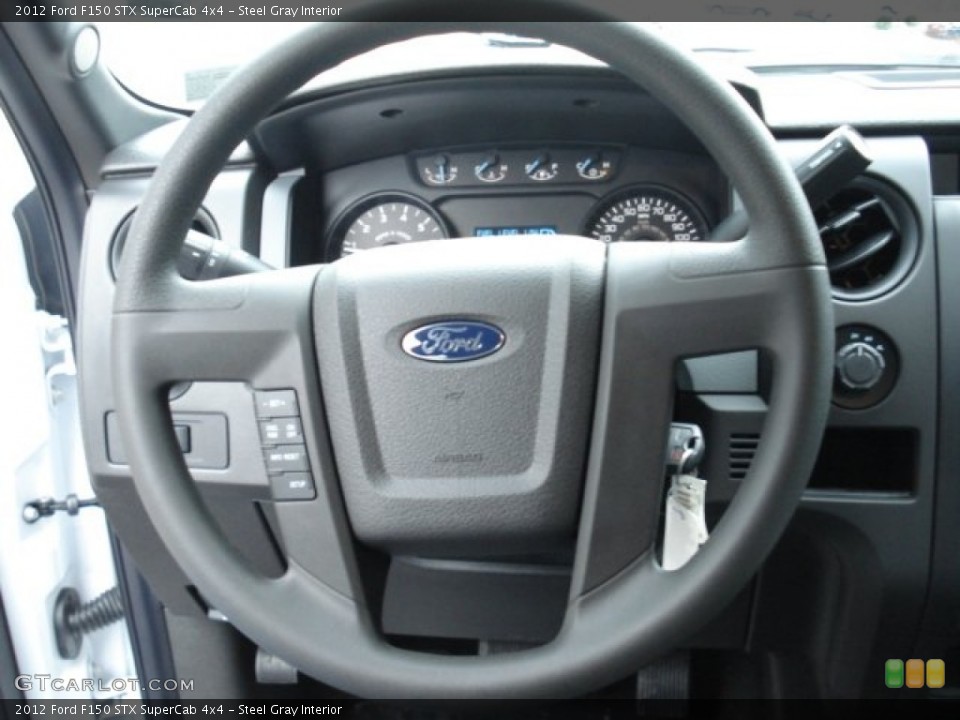 Steel Gray Interior Steering Wheel for the 2012 Ford F150 STX SuperCab 4x4 #61756628