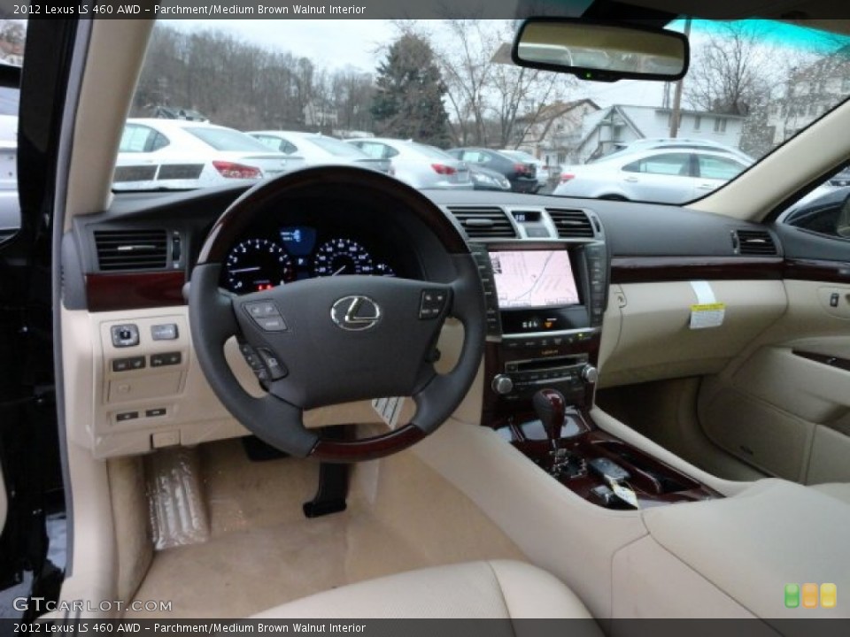 Parchment/Medium Brown Walnut Interior Photo for the 2012 Lexus LS 460 AWD #61757510