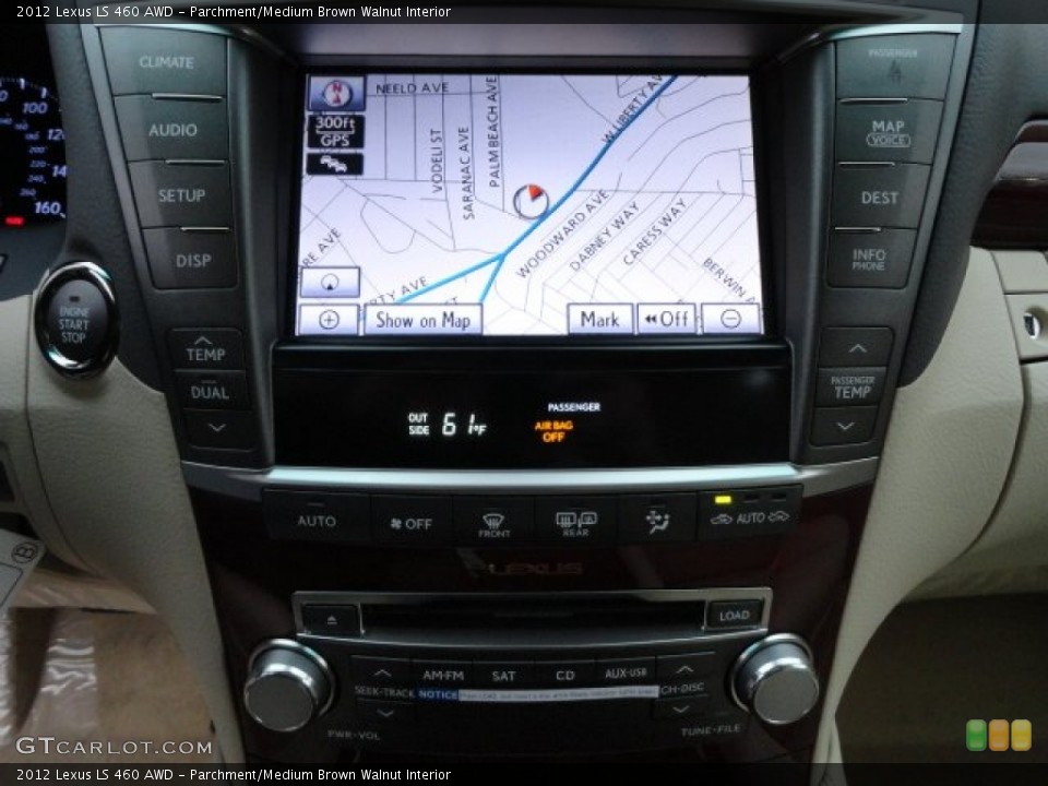 Parchment/Medium Brown Walnut Interior Controls for the 2012 Lexus LS 460 AWD #61757528