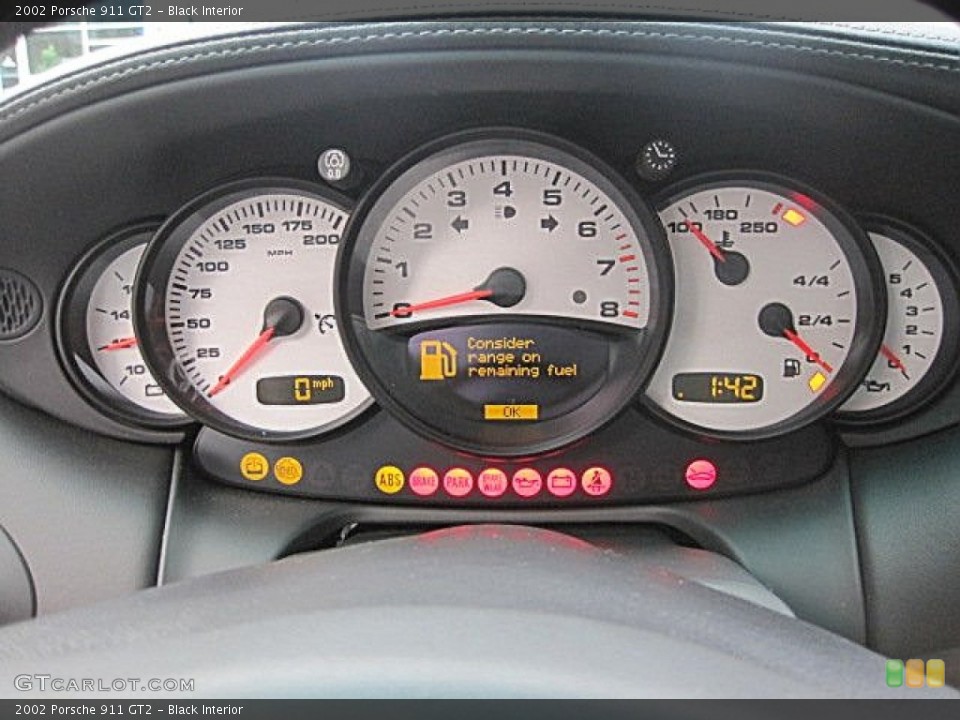 Black Interior Gauges for the 2002 Porsche 911 GT2 #61764014