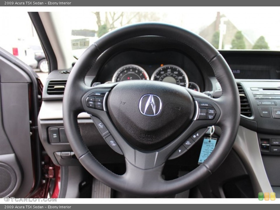 Ebony Interior Steering Wheel for the 2009 Acura TSX Sedan #61764659