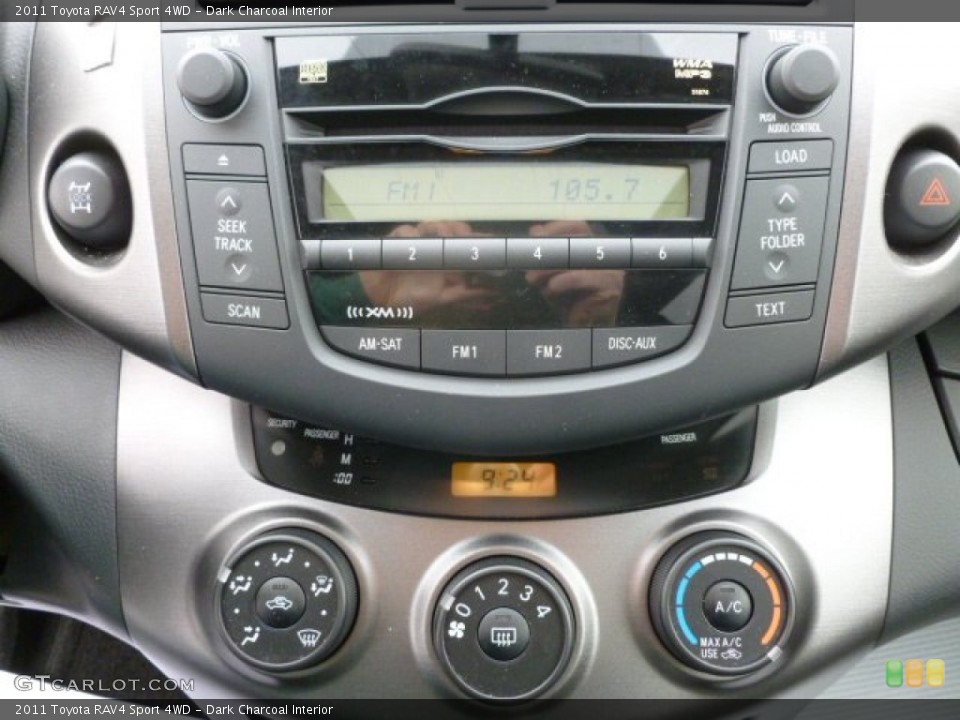 Dark Charcoal Interior Controls for the 2011 Toyota RAV4 Sport 4WD #61772937