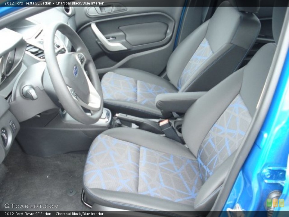 Charcoal Black/Blue Interior Photo for the 2012 Ford Fiesta SE Sedan #61774592