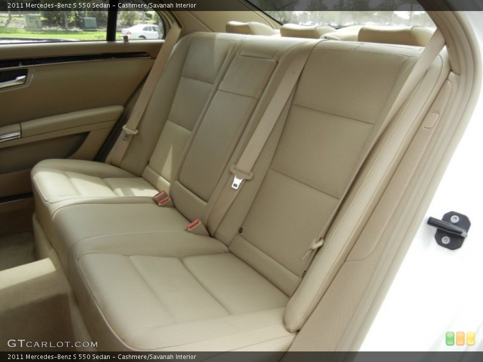 Cashmere/Savanah Interior Rear Seat for the 2011 Mercedes-Benz S 550 Sedan #61776605
