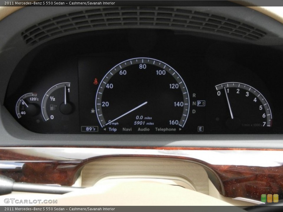 Cashmere/Savanah Interior Gauges for the 2011 Mercedes-Benz S 550 Sedan #61776661