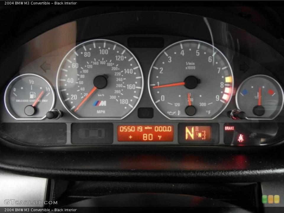 Black Interior Gauges for the 2004 BMW M3 Convertible #61778063