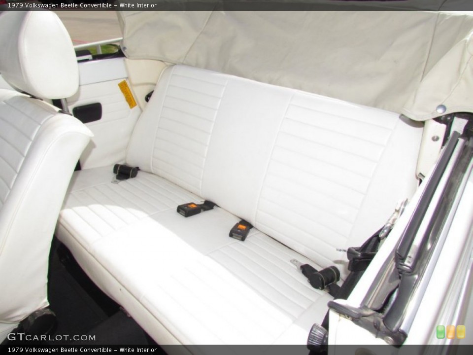 White Interior Rear Seat for the 1979 Volkswagen Beetle Convertible #61779161