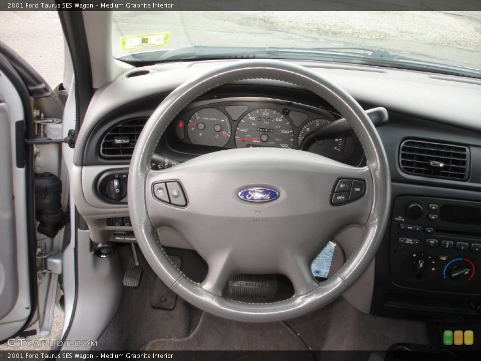 Medium Graphite Interior Steering Wheel for the 2001 Ford Taurus SES Wagon #61782155