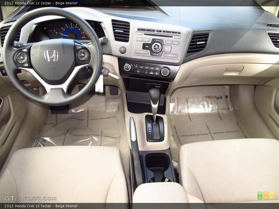 Beige Interior Dashboard for the 2012 Honda Civic LX Sedan #61783993