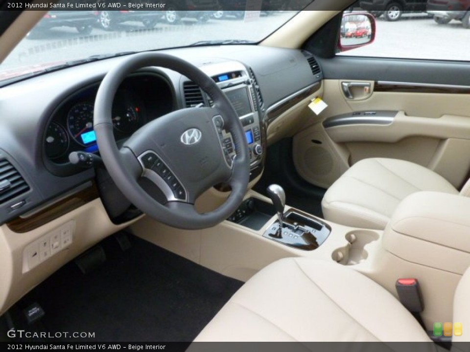 Beige Interior Photo for the 2012 Hyundai Santa Fe Limited V6 AWD #61794293