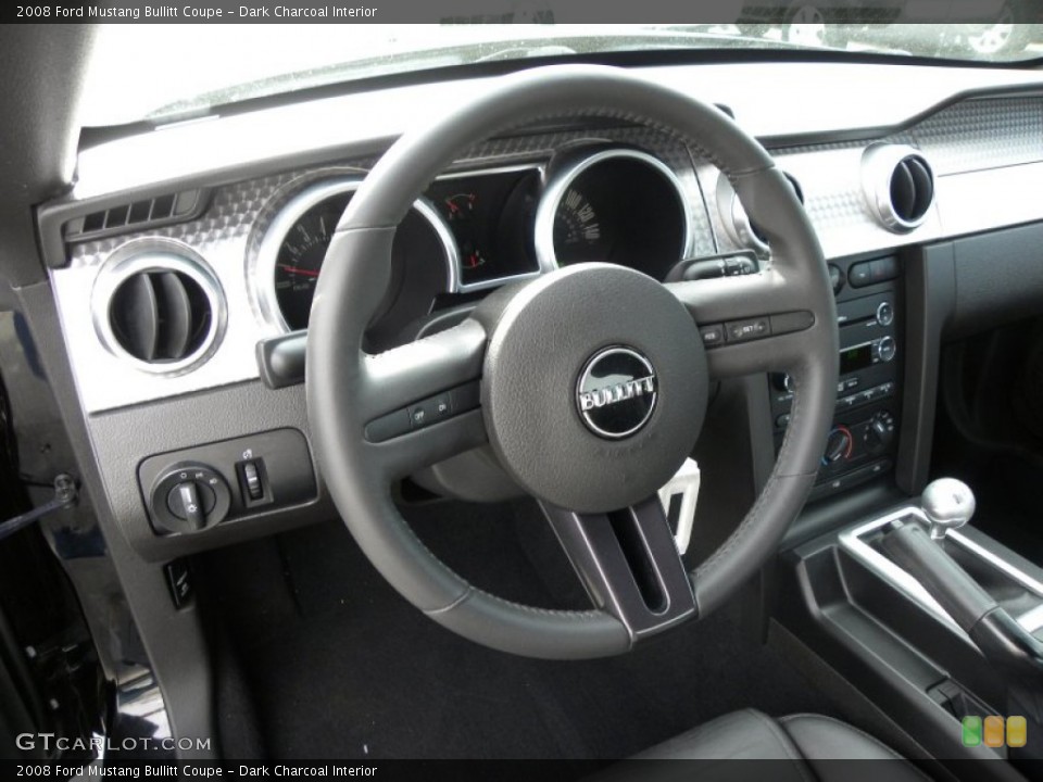 Dark Charcoal Interior Steering Wheel for the 2008 Ford Mustang Bullitt Coupe #61796021