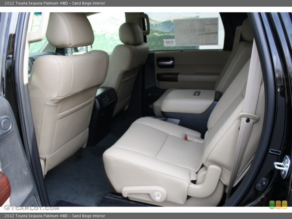 Sand Beige Interior Rear Seat for the 2012 Toyota Sequoia Platinum 4WD #61803500