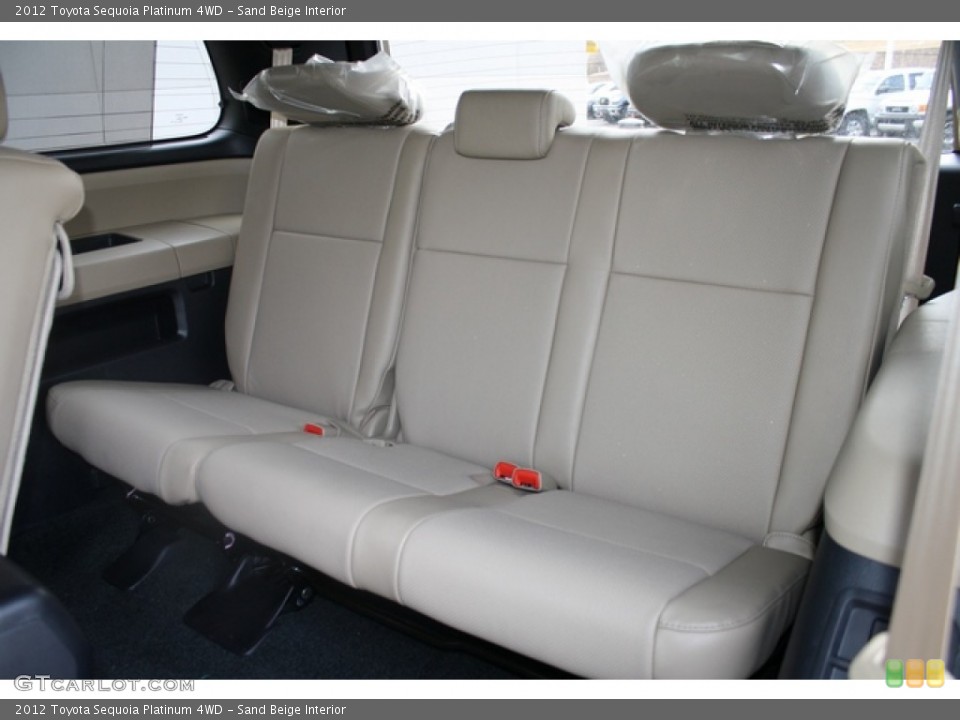 Sand Beige Interior Rear Seat for the 2012 Toyota Sequoia Platinum 4WD #61803527