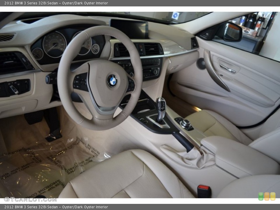 Oyster/Dark Oyster Interior Prime Interior for the 2012 BMW 3 Series 328i Sedan #61803566