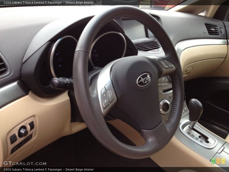 Desert Beige Interior Steering Wheel for the 2009 Subaru Tribeca Limited 5 Passenger #61804068