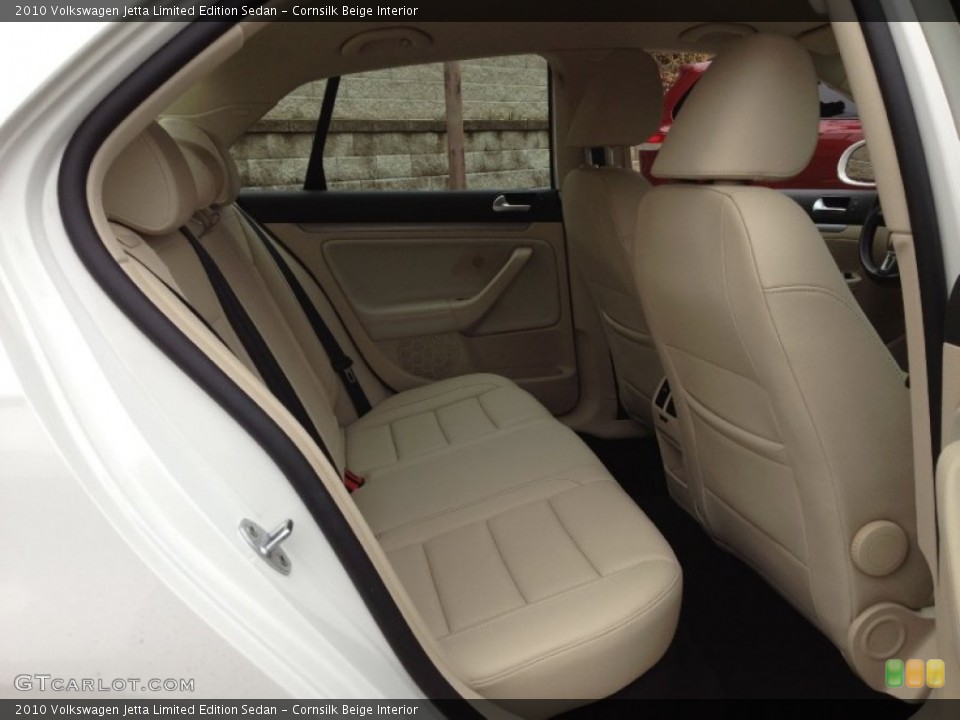 Cornsilk Beige Interior Rear Seat for the 2010 Volkswagen Jetta Limited Edition Sedan #61805297