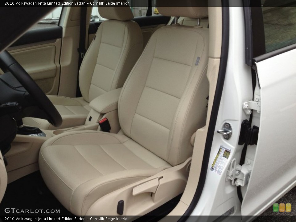 Cornsilk Beige Interior Front Seat for the 2010 Volkswagen Jetta Limited Edition Sedan #61805339