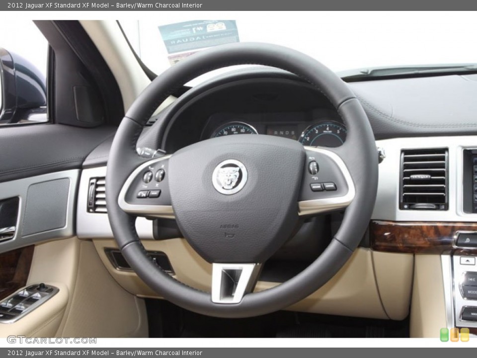 Barley/Warm Charcoal Interior Steering Wheel for the 2012 Jaguar XF  #61805522