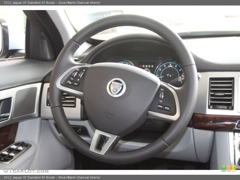Dove/Warm Charcoal Interior Steering Wheel for the 2012 Jaguar XF  #61805976