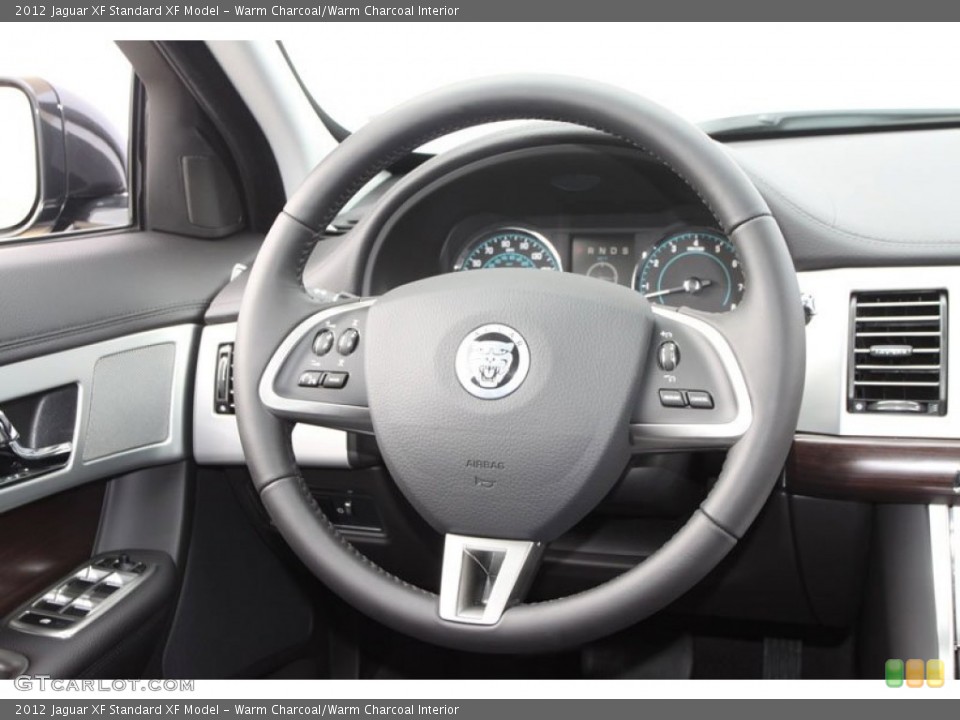 Warm Charcoal/Warm Charcoal Interior Steering Wheel for the 2012 Jaguar XF  #61806212