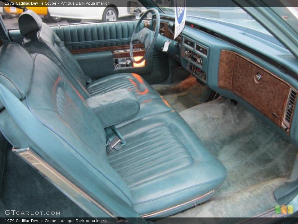 Antique Dark Aqua Interior Front Seat for the 1979 Cadillac DeVille Coupe #61807883