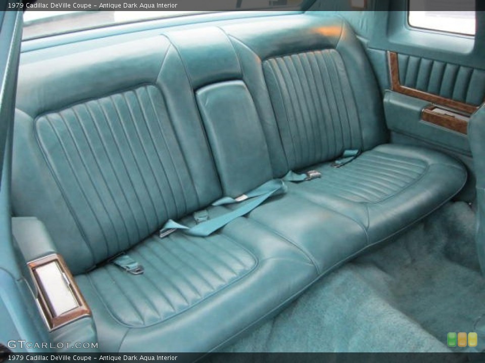 Antique Dark Aqua Interior Rear Seat for the 1979 Cadillac DeVille Coupe #61807889
