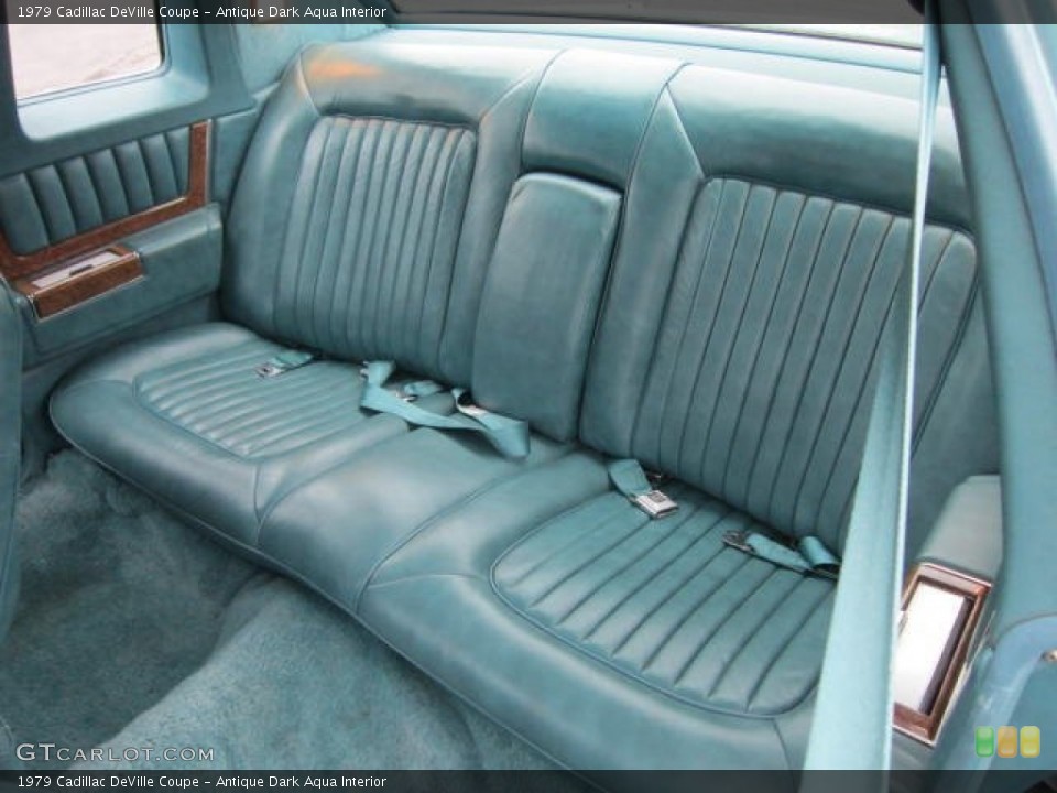 Antique Dark Aqua Interior Rear Seat for the 1979 Cadillac DeVille Coupe #61807916