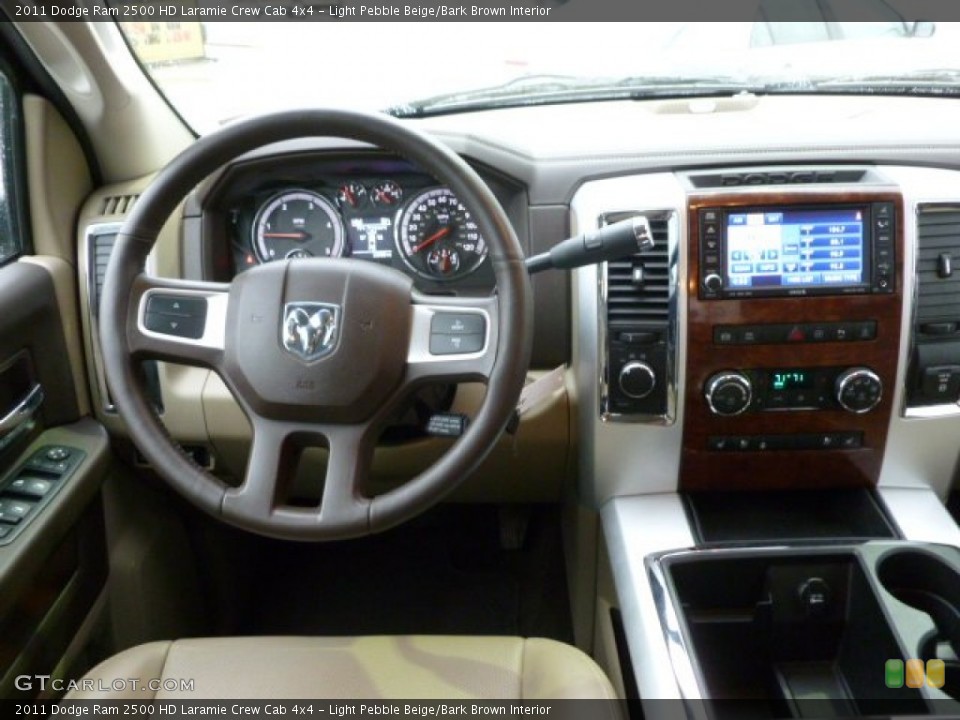 Light Pebble Beige/Bark Brown Interior Dashboard for the 2011 Dodge Ram 2500 HD Laramie Crew Cab 4x4 #61814930