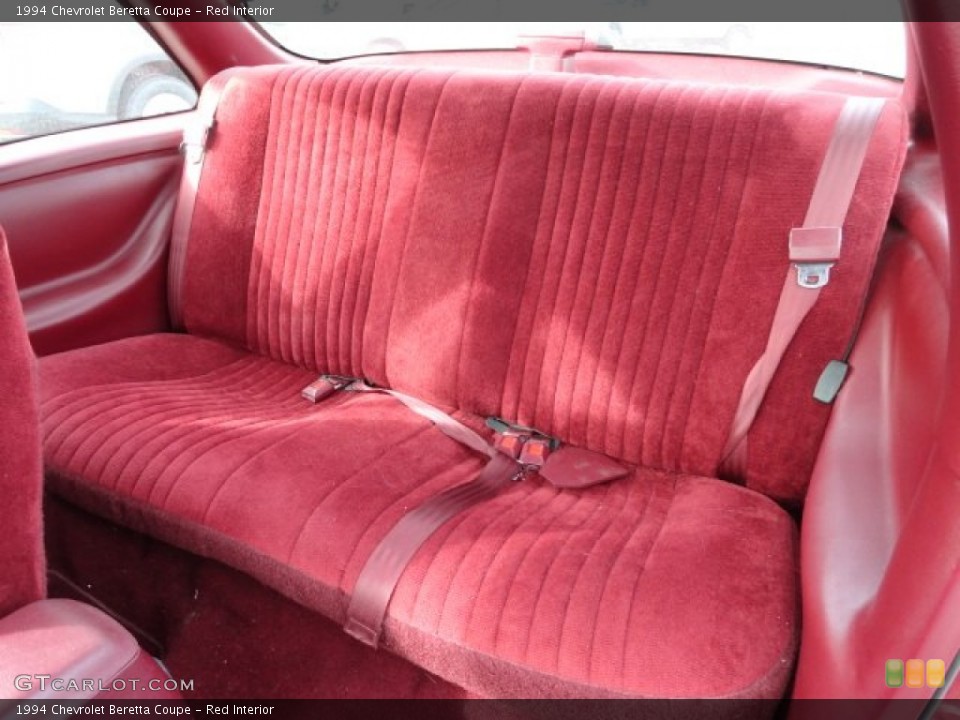 Red Interior Rear Seat for the 1994 Chevrolet Beretta Coupe #61816589