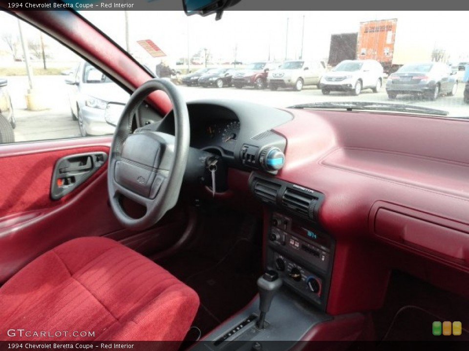Red Interior Dashboard for the 1994 Chevrolet Beretta Coupe #61816601