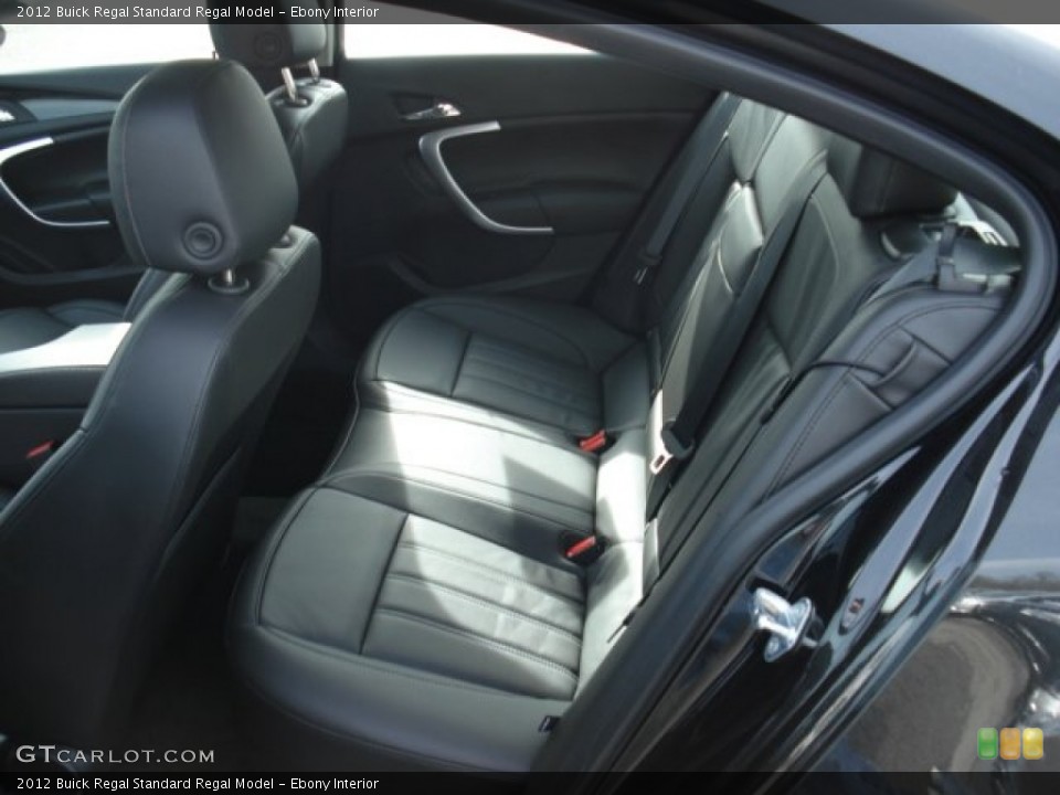 Ebony Interior Rear Seat for the 2012 Buick Regal  #61819306