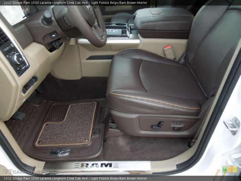 Light Pebble Beige/Bark Brown Interior Photo for the 2012 Dodge Ram 1500 Laramie Longhorn Crew Cab 4x4 #61819370