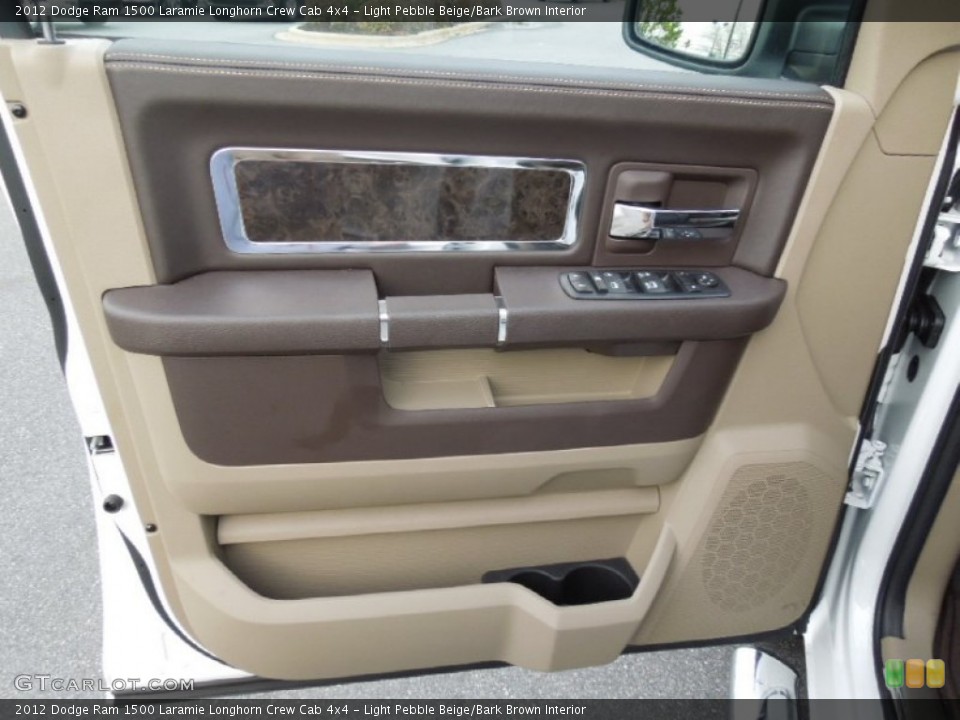 Light Pebble Beige/Bark Brown Interior Door Panel for the 2012 Dodge Ram 1500 Laramie Longhorn Crew Cab 4x4 #61819382