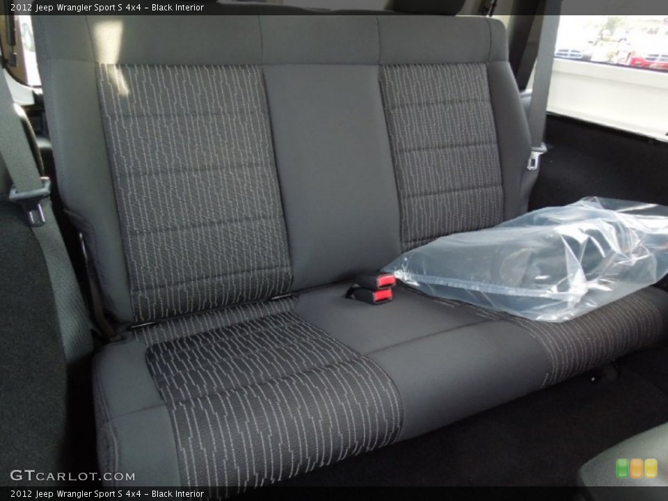 Black Interior Rear Seat for the 2012 Jeep Wrangler Sport S 4x4 #61819622