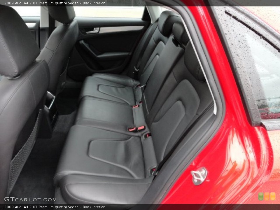 Black Interior Rear Seat for the 2009 Audi A4 2.0T Premium quattro Sedan #61821728