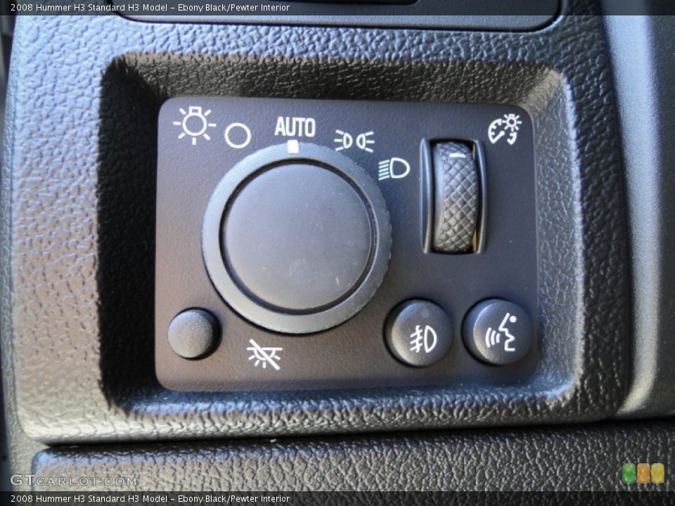 Ebony Black/Pewter Interior Controls for the 2008 Hummer H3  #61823399