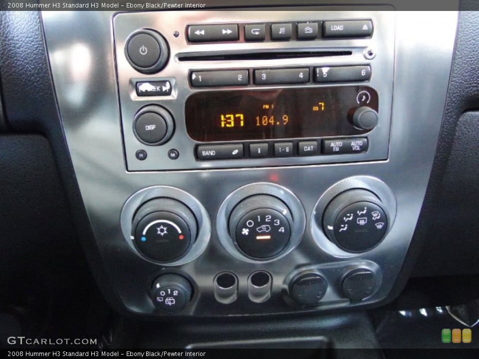 Ebony Black/Pewter Interior Controls for the 2008 Hummer H3  #61823435