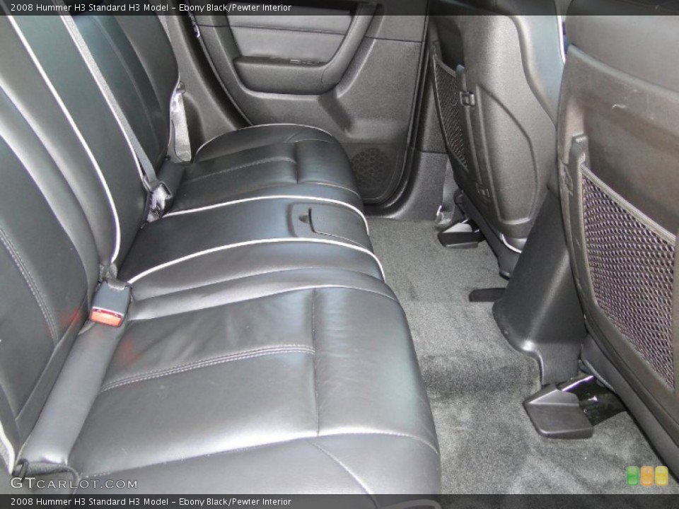 Ebony Black/Pewter Interior Rear Seat for the 2008 Hummer H3  #61823492