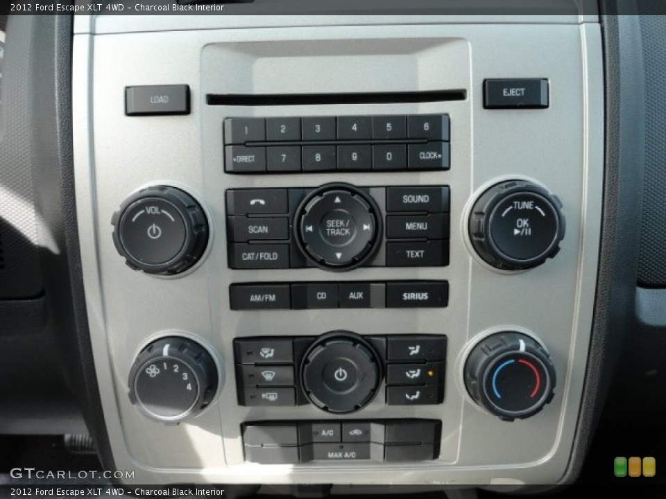 Charcoal Black Interior Controls for the 2012 Ford Escape XLT 4WD #61824803