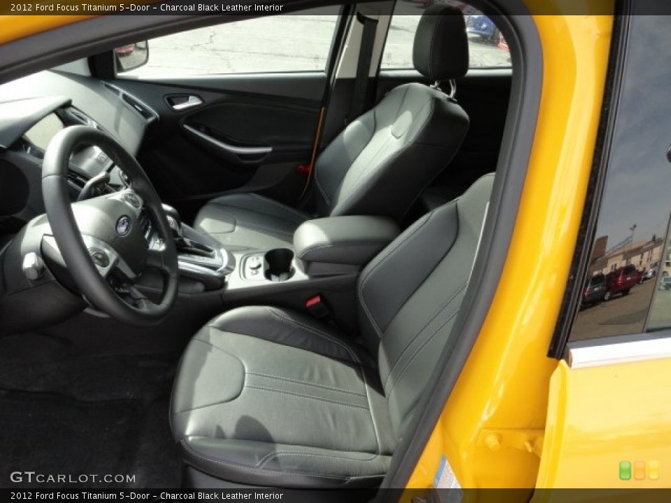 Charcoal Black Leather Interior Photo for the 2012 Ford Focus Titanium 5-Door #61824860