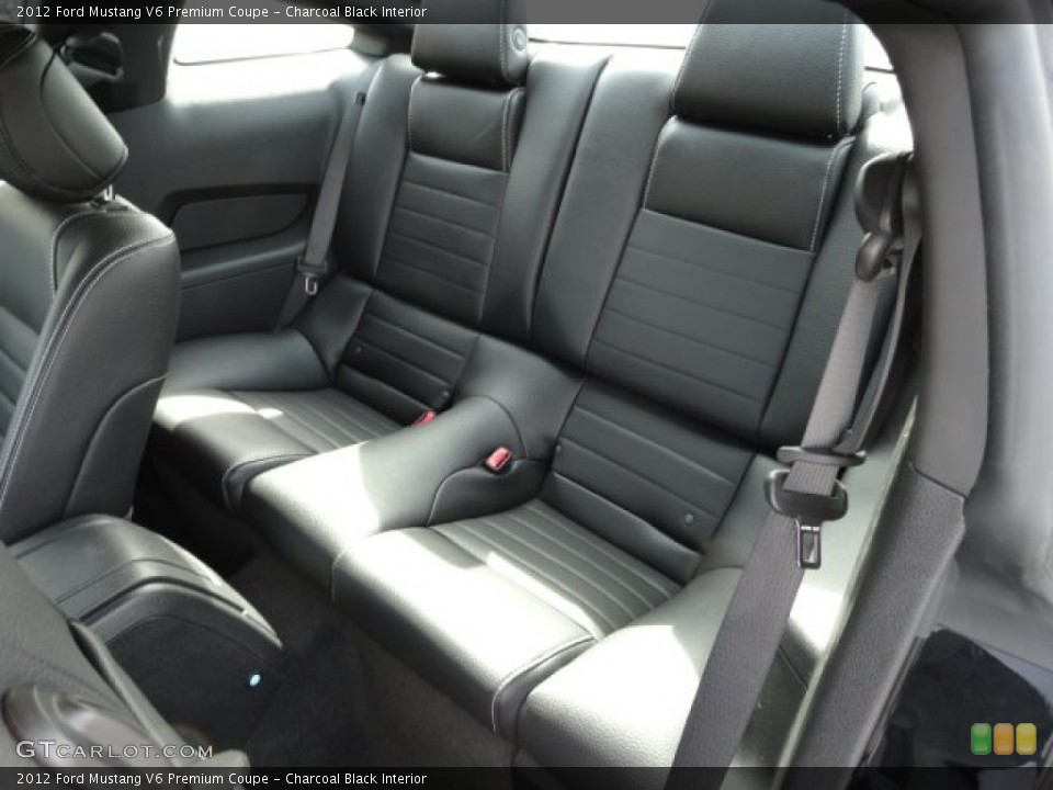 Charcoal Black Interior Rear Seat for the 2012 Ford Mustang V6 Premium Coupe #61825046