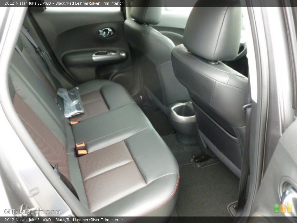 Black/Red Leather/Silver Trim Interior Photo for the 2012 Nissan Juke SL AWD #61826252