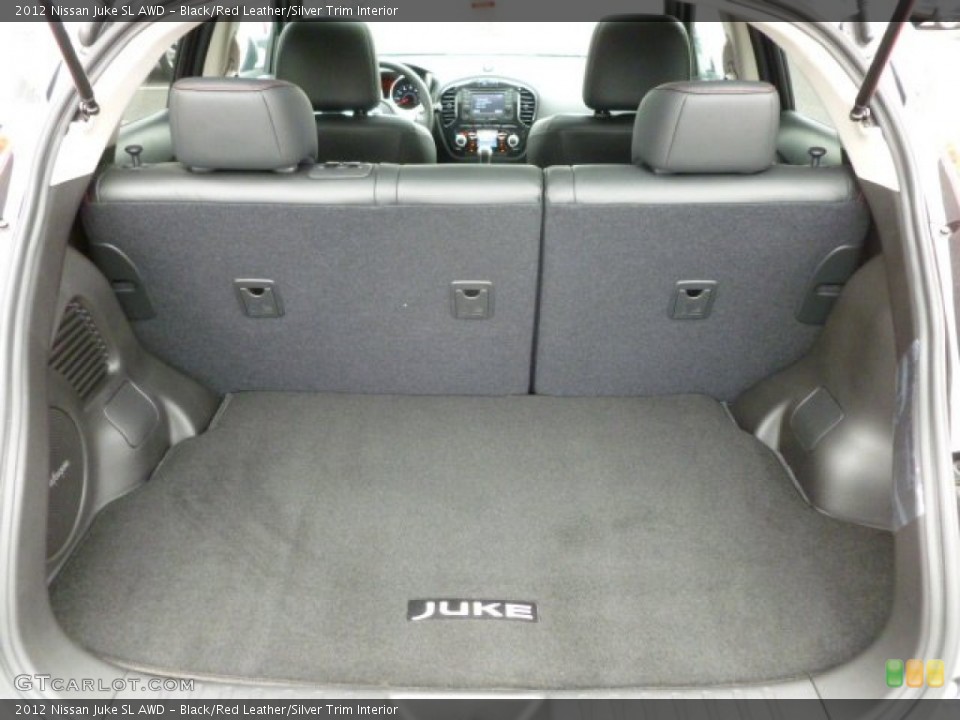 Black/Red Leather/Silver Trim Interior Trunk for the 2012 Nissan Juke SL AWD #61826258