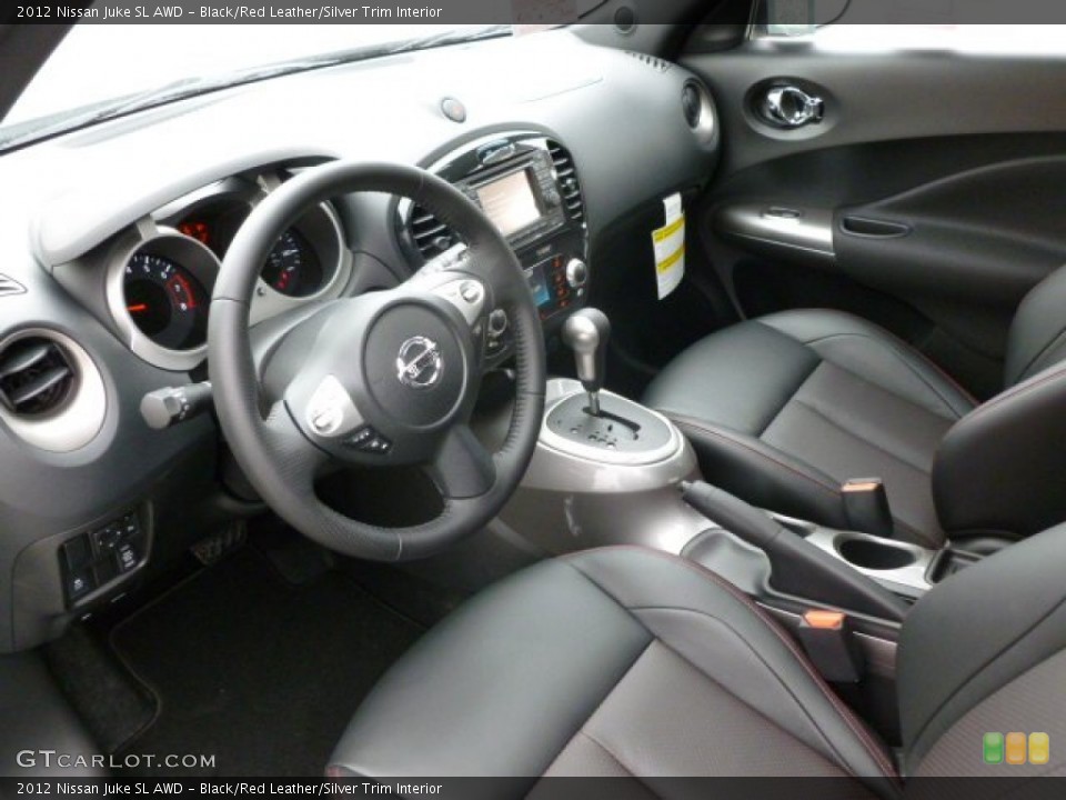 Black/Red Leather/Silver Trim Interior Photo for the 2012 Nissan Juke SL AWD #61826278