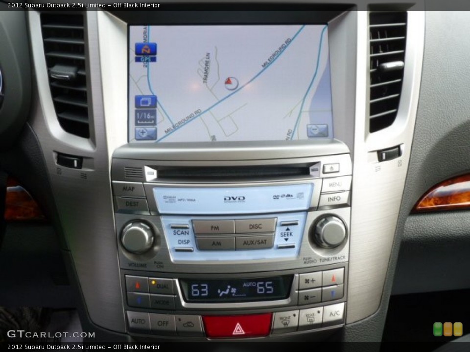 Off Black Interior Controls for the 2012 Subaru Outback 2.5i Limited #61826660