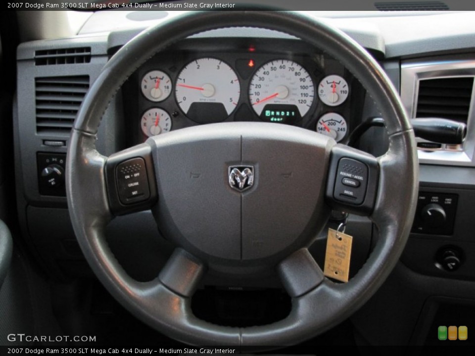 Medium Slate Gray Interior Steering Wheel for the 2007 Dodge Ram 3500 SLT Mega Cab 4x4 Dually #61834542