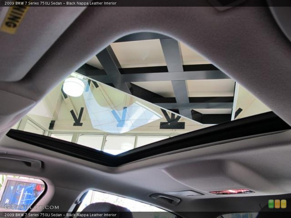 Black Nappa Leather Interior Sunroof for the 2009 BMW 7 Series 750Li Sedan #61836555